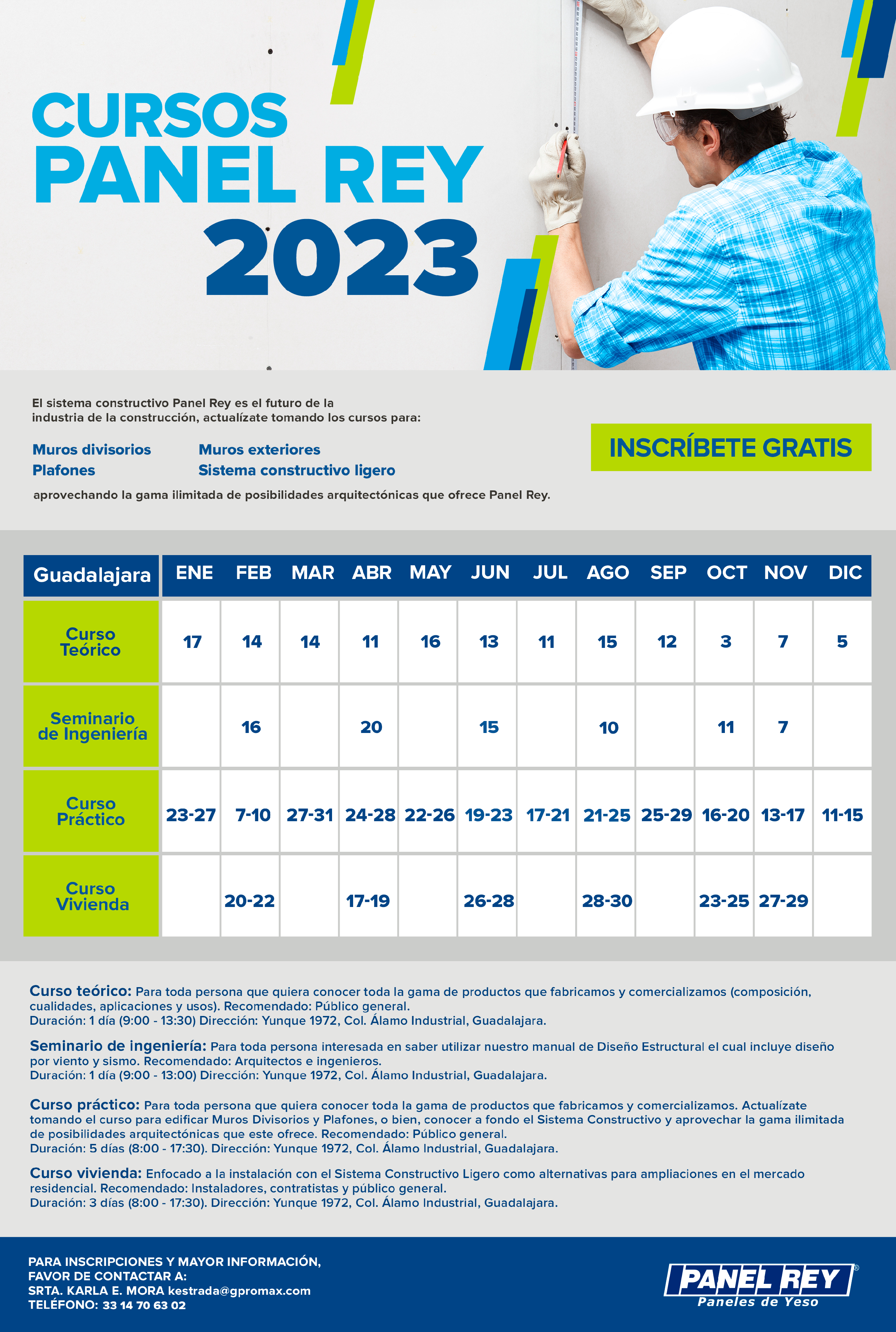GUADALAJARA | CURSO VIVIENDA; MUROS DIVISORIOS, PLAFONES, MUROS EXTERIORES, SISTEMA CONSTRUCTIVO LIGERO. 