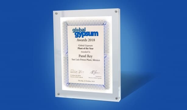 Mejor Planta del Año 2018 por Global Gypsum